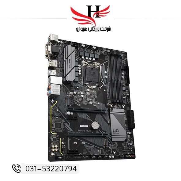 مادربرد Gigabyte B560 HD3 گیگابایت با چیپست Intel B560 و سوکت LGA1200 مناسب پردازنده های نسل 10 و 11 اینتل